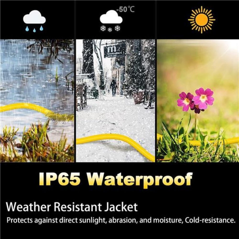 Outdoor Extension Cord 75 Foot Waterproof, 16/3 Gauge, 3 Prong Heavy Duty - Picture 5 of 6